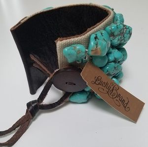 Lucky Brand Bracelet with Turquoise Stones